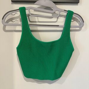 Aritzia Babaton Sculpt Knitted Squateneck Tank Cropped